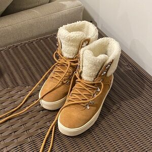 Marc Fisher Tan Suede Winter Boots
